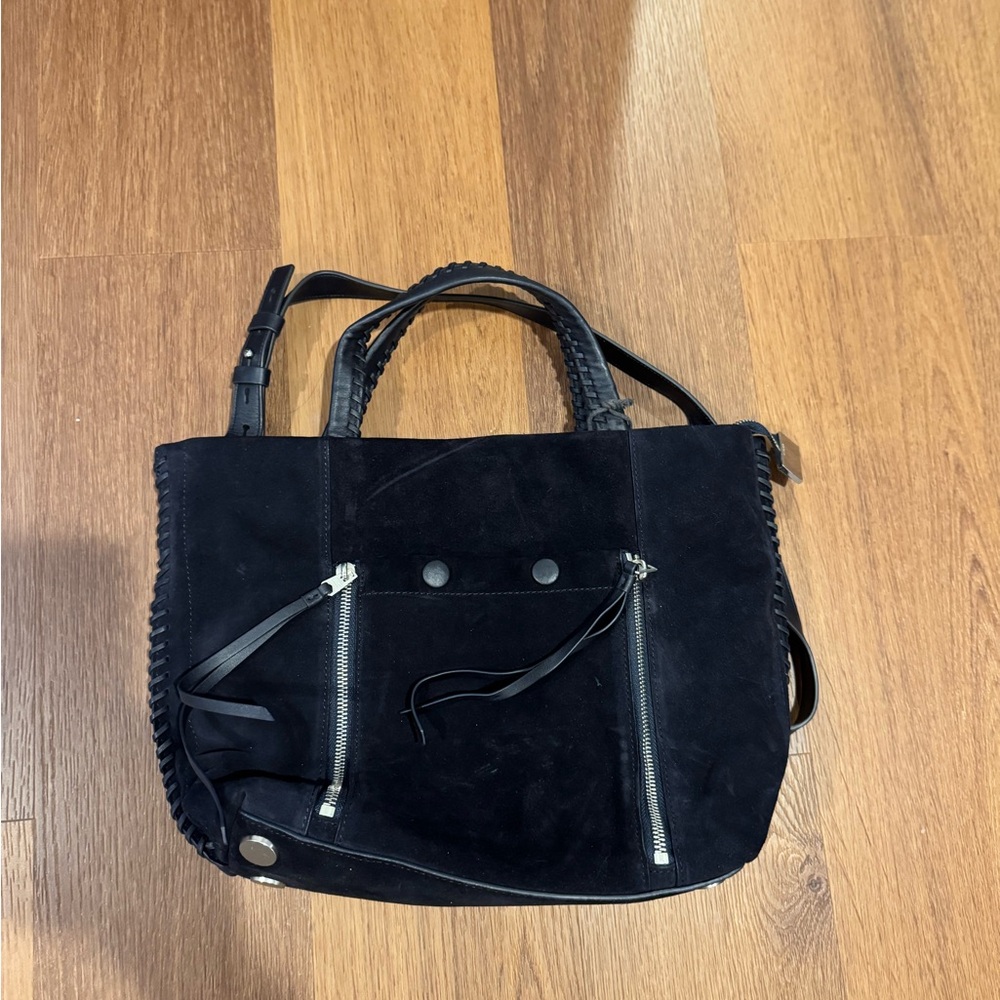 AllSaints Navy Suede Medium tote Women's Handbag